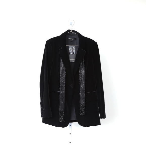 Nanette Lepore Jackets & Blazers - Nanette Lepore Black Illusionist Velvet Blazer